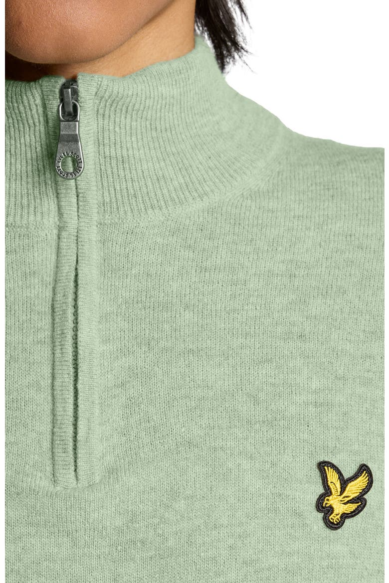 Lambswool Blend Quarter Zip Sweater, Alternate, color, Cold Mint Marl
