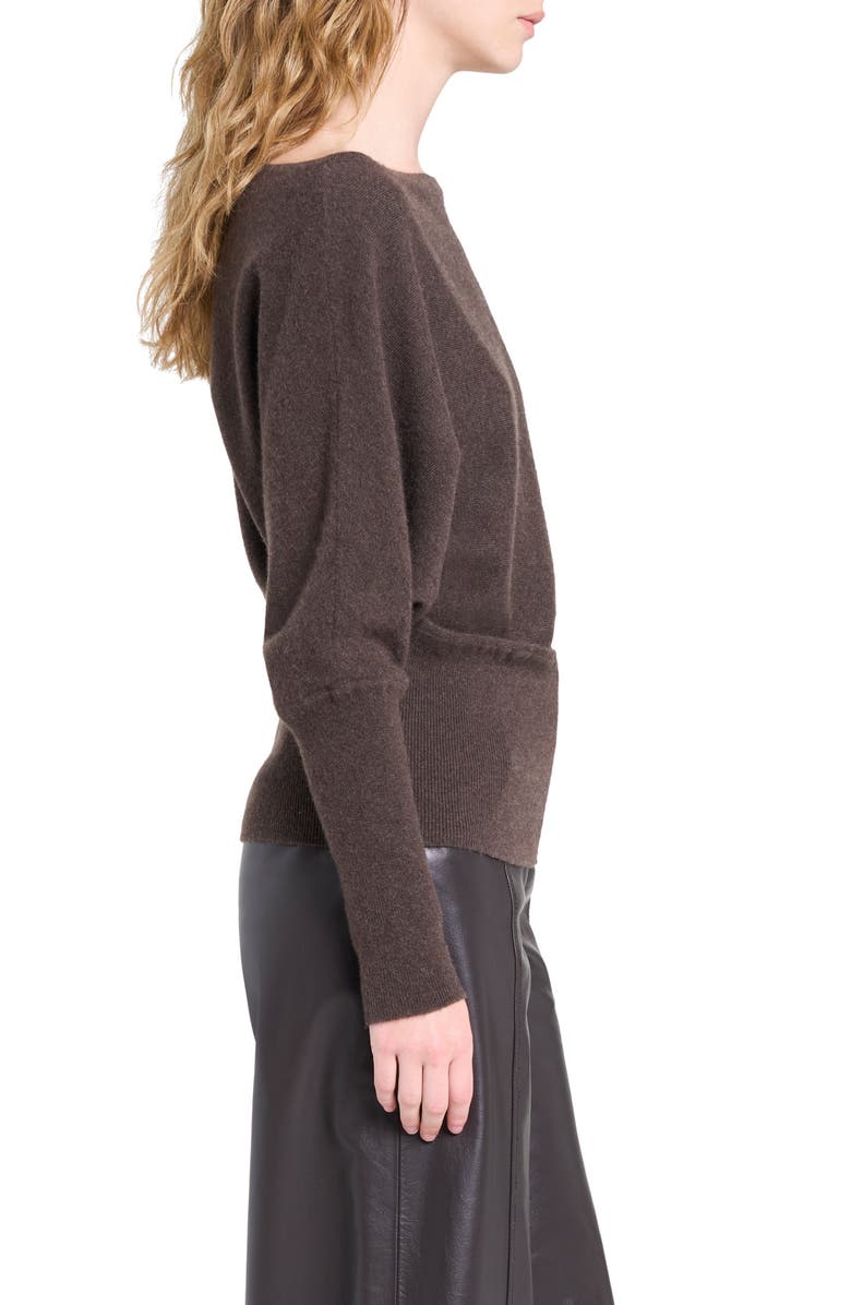TWP Off the Shoulder Cashmere Sweater, Alternate, color, Peat