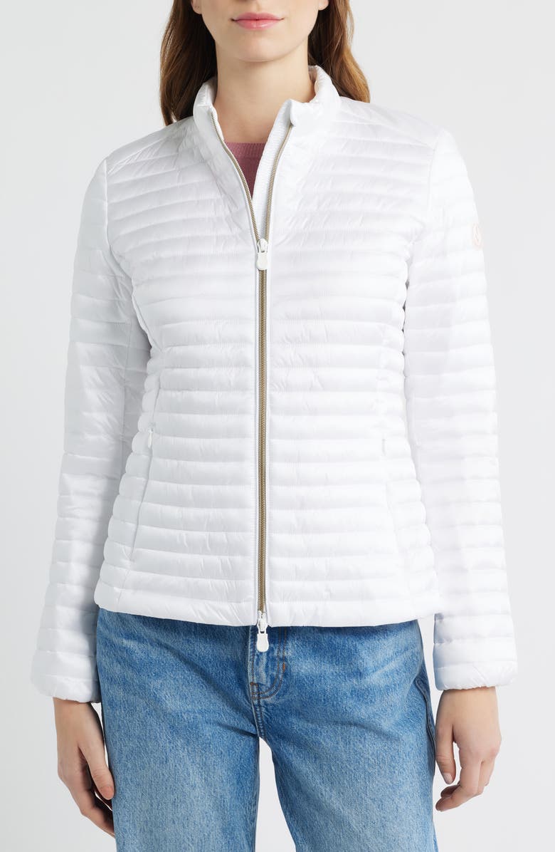 Save The Duck Andreina Water Resistant Puffer Jacket, Alternate, color, White