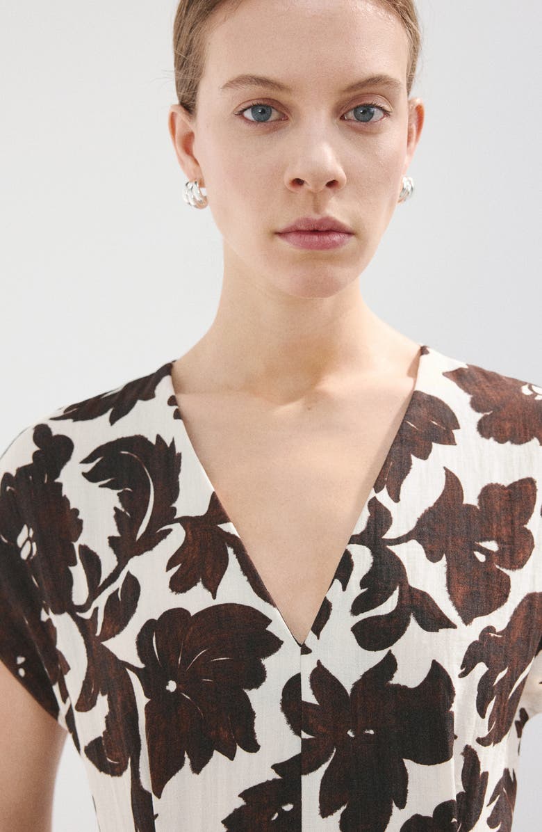 MANGO Floral Print Wide Leg Jumpsuit, Alternate, color, 