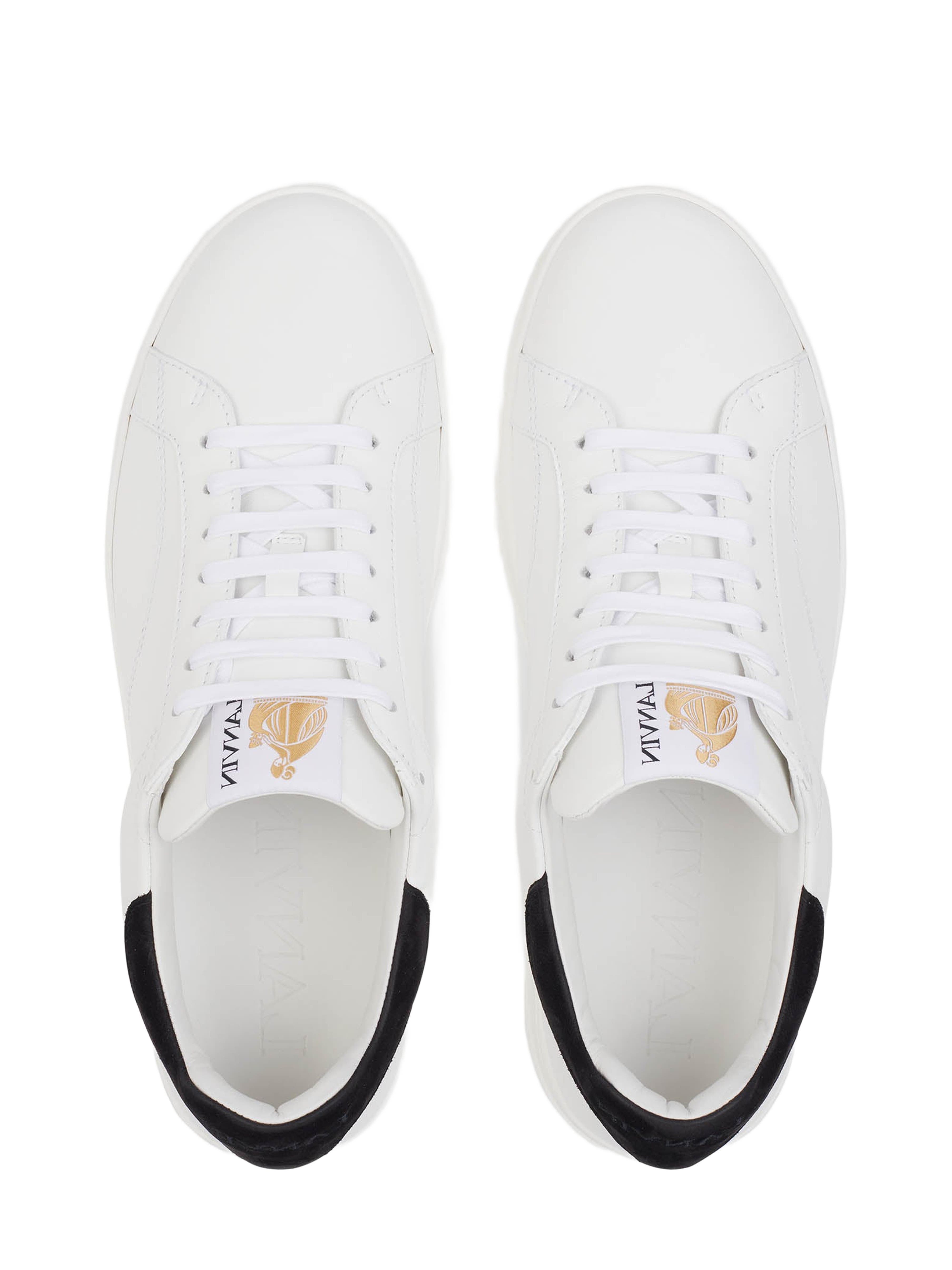 Lanvin Ddb0 Leather And Suede Sneakers, Alternate, color, 