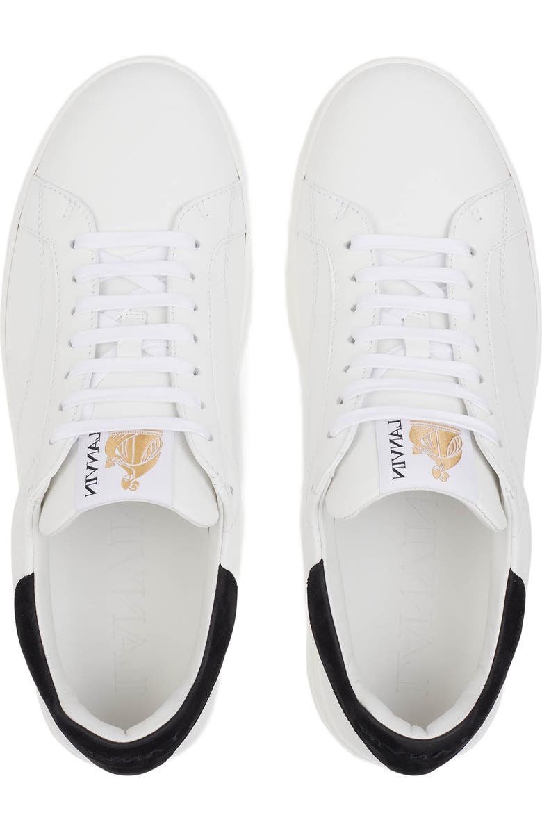 Lanvin Ddb0 Leather And Suede Sneakers, Alternate, color,