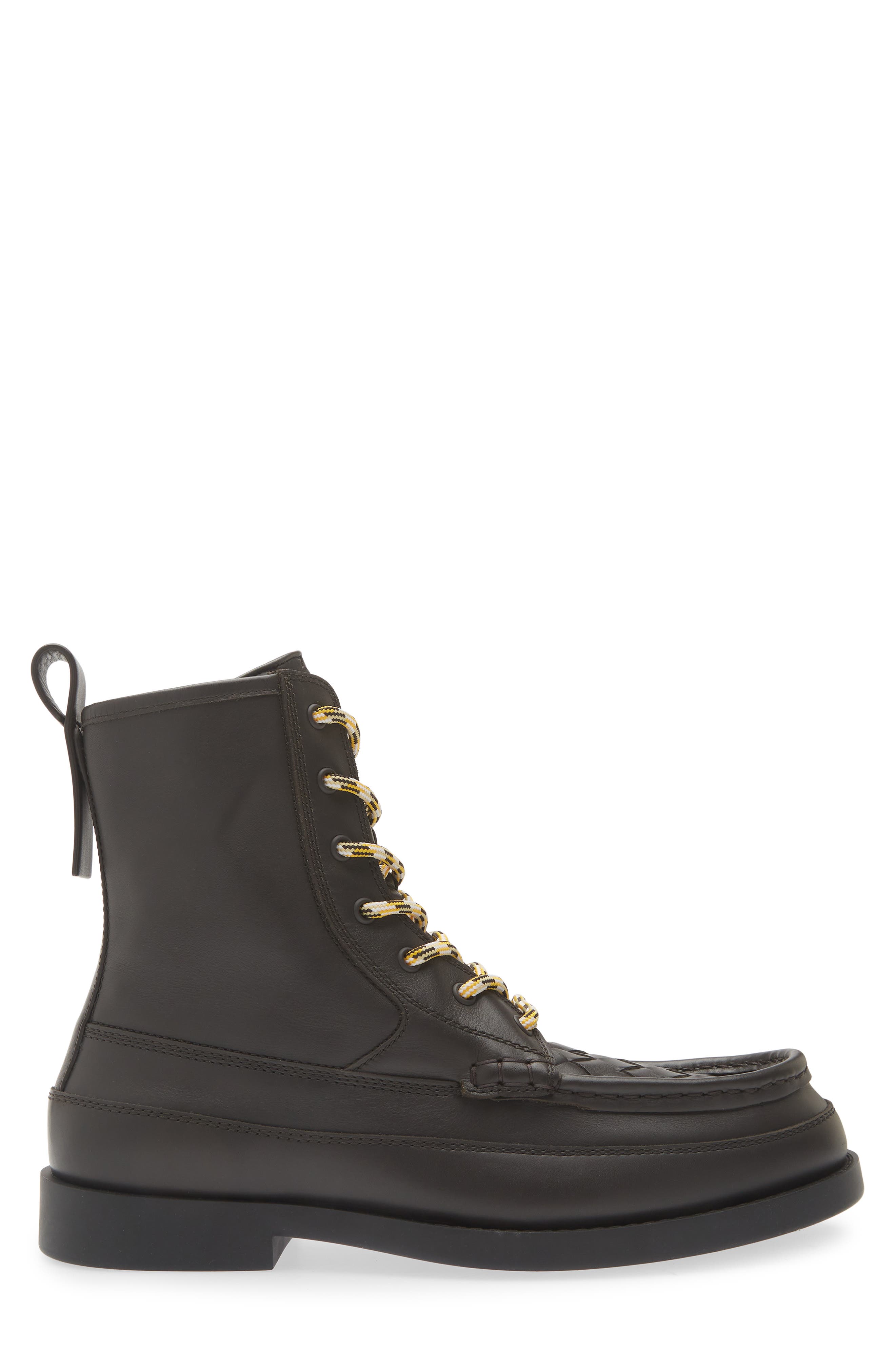 Pier Leather Combat Boot, Alternate, color, 2006 ESPRESSO