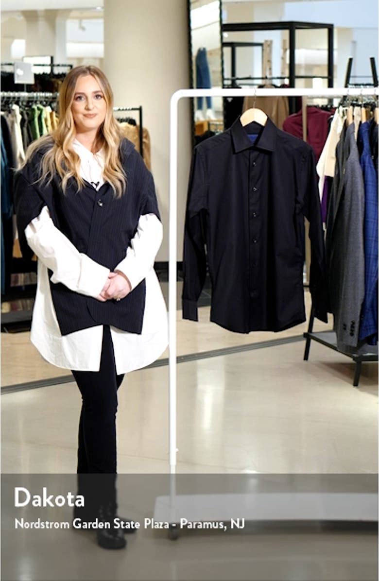 Trim Fit Cotton Dress Shirt, sales video thumbnail