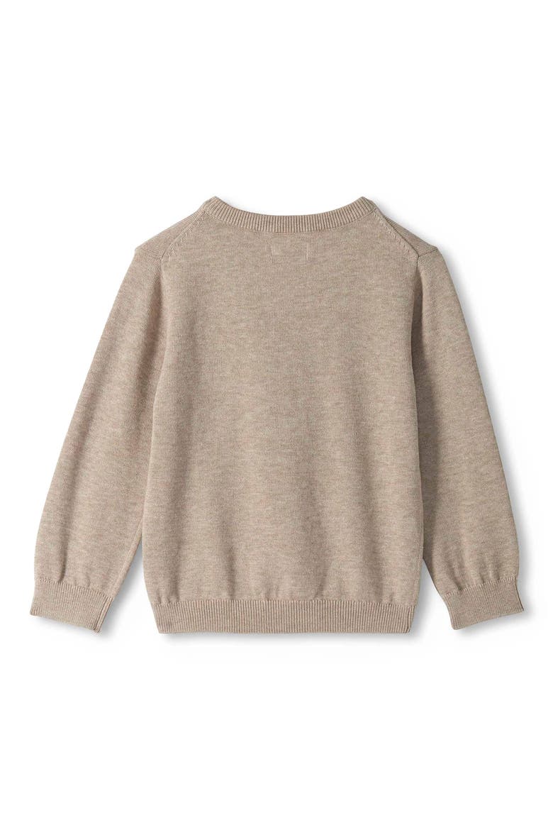 Kids' Firetruck V-Neck Sweater, Alternate, color, NATURAL