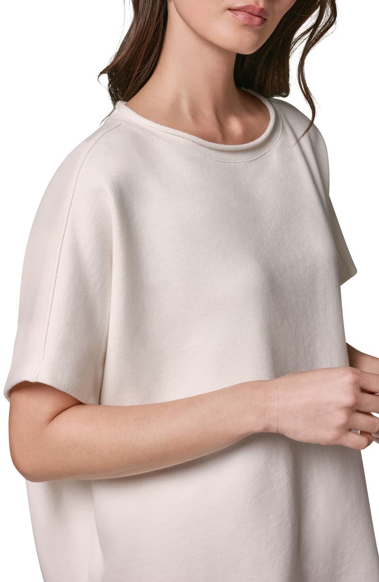 Donna Karan New York Cotton French Terry T-Shirt, Alternate, color, Cream