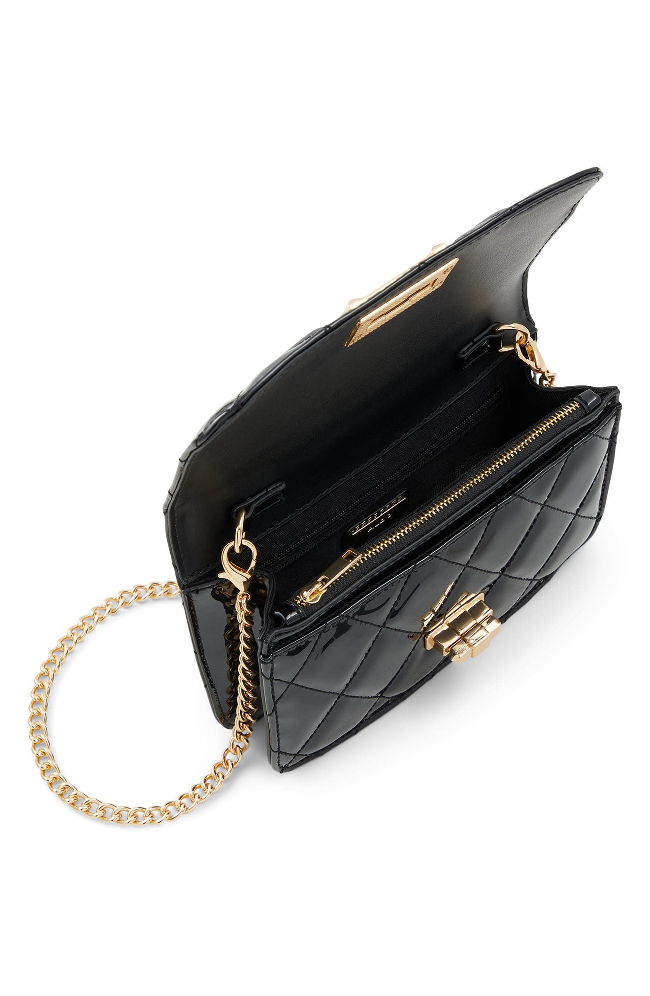 ALDO Grydith Quilted Faux Leather Crossbody Bag, Alternate, color, 