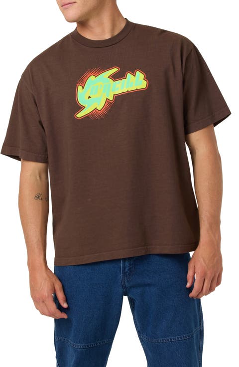 Peeling Boxy Cotton Graphic T-Shirt