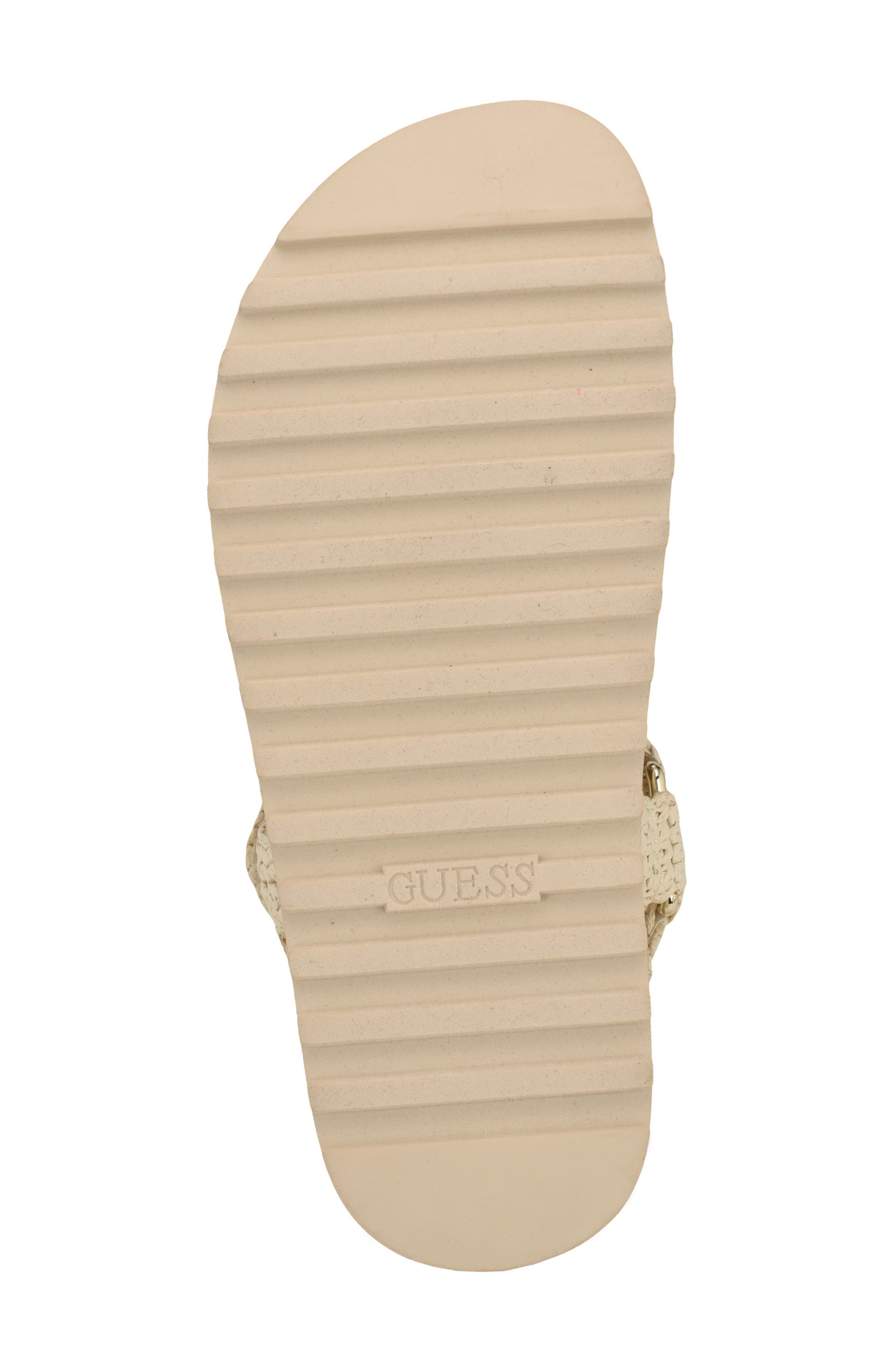 GUESS Fabrica Raffia Sandal, Alternate, color, Ivory 150