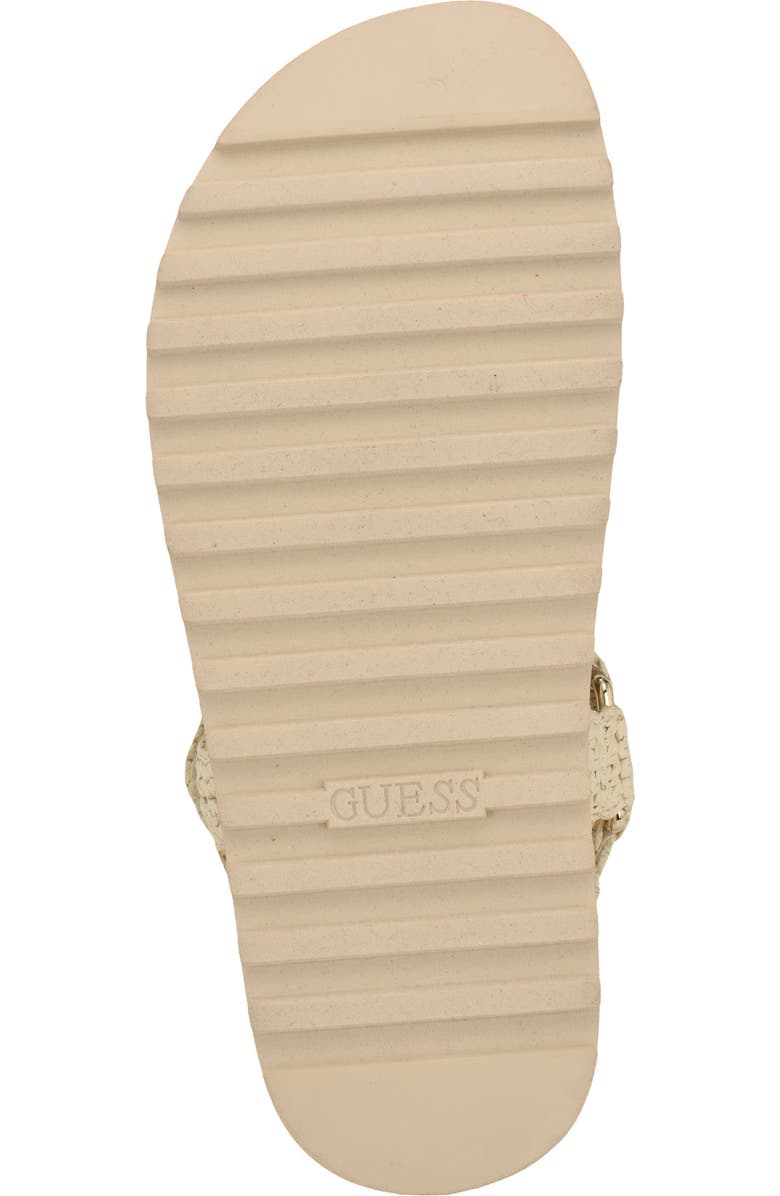 GUESS Fabrica Raffia Sandal, Alternate, color, Ivory 150
