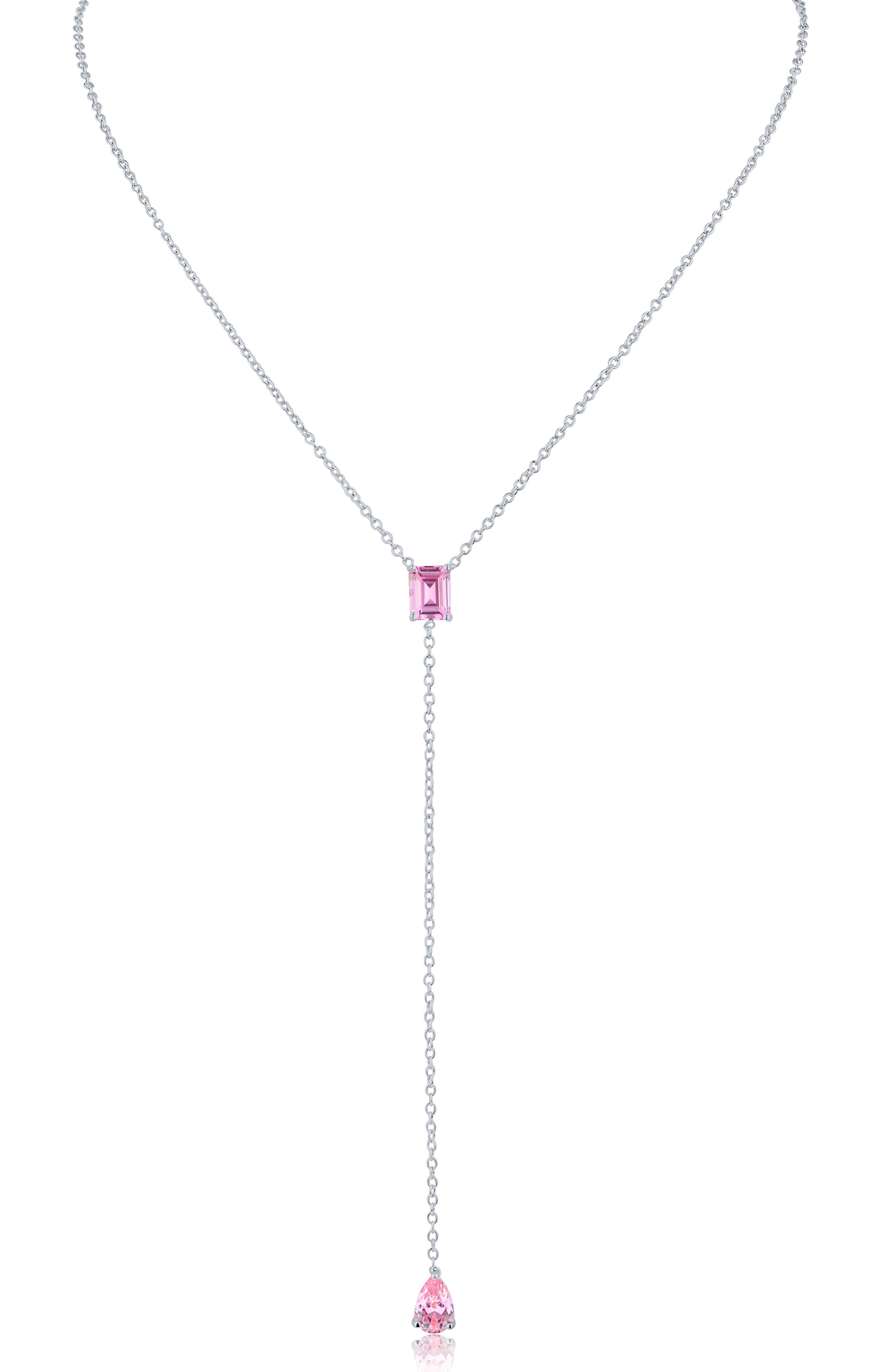 CZ by Kenneth Jay Lane Cubic Zirconia Lariat Necklace