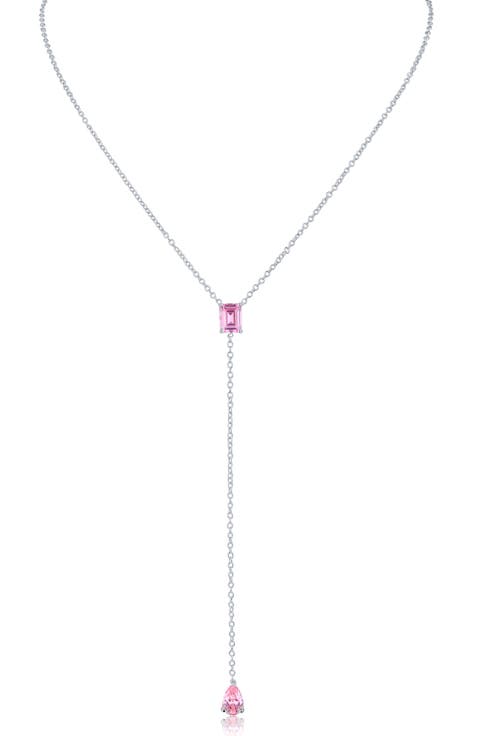 Cubic Zirconia Lariat Necklace