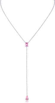 CZ by Kenneth Jay Lane Cubic Zirconia Lariat Necklace