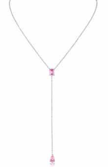 CZ by Kenneth Jay Lane Cubic Zirconia Lariat Necklace