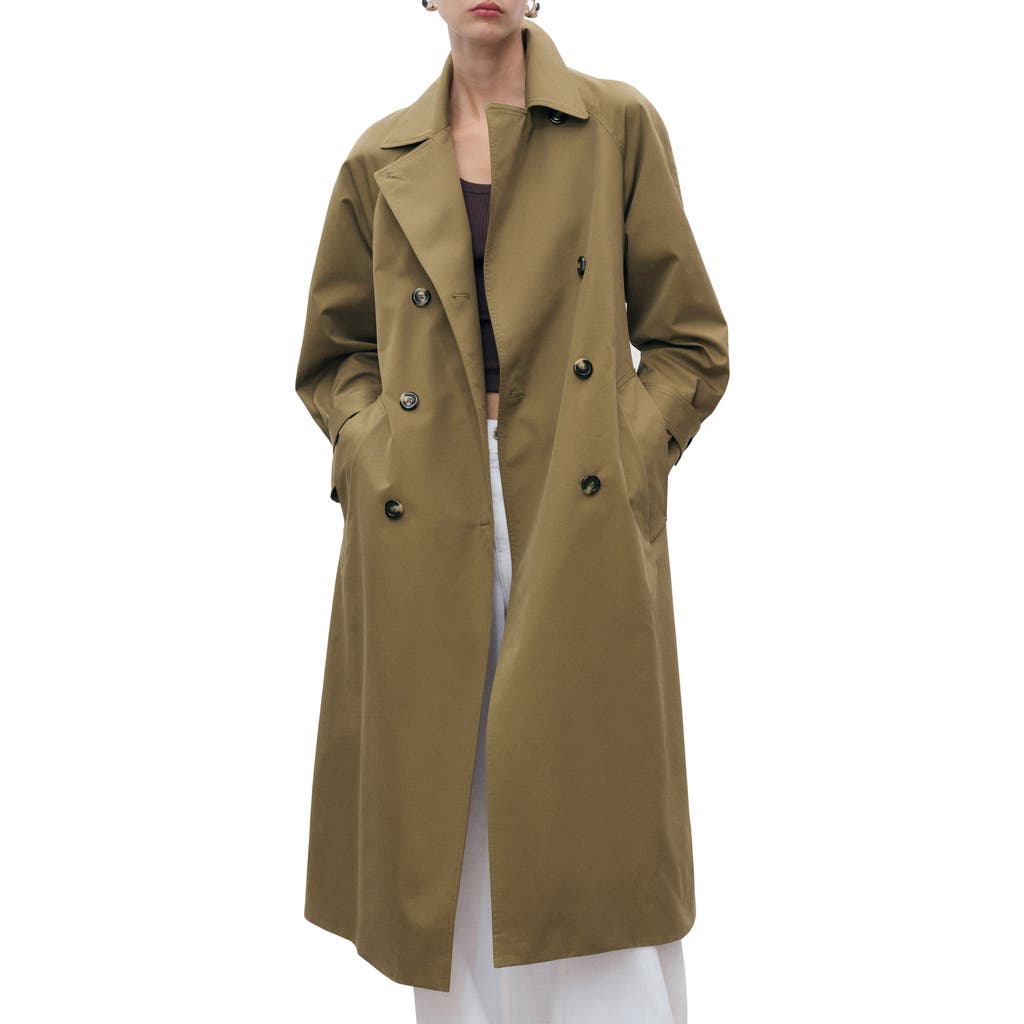Mango Angela Trench Coat In Brown