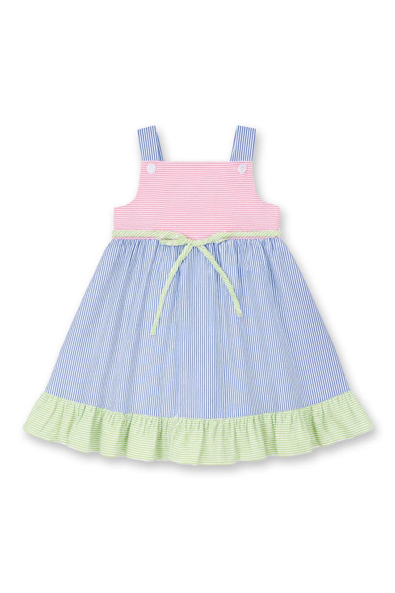 Seersucker Dress With Flower, Alternate, color, Multi