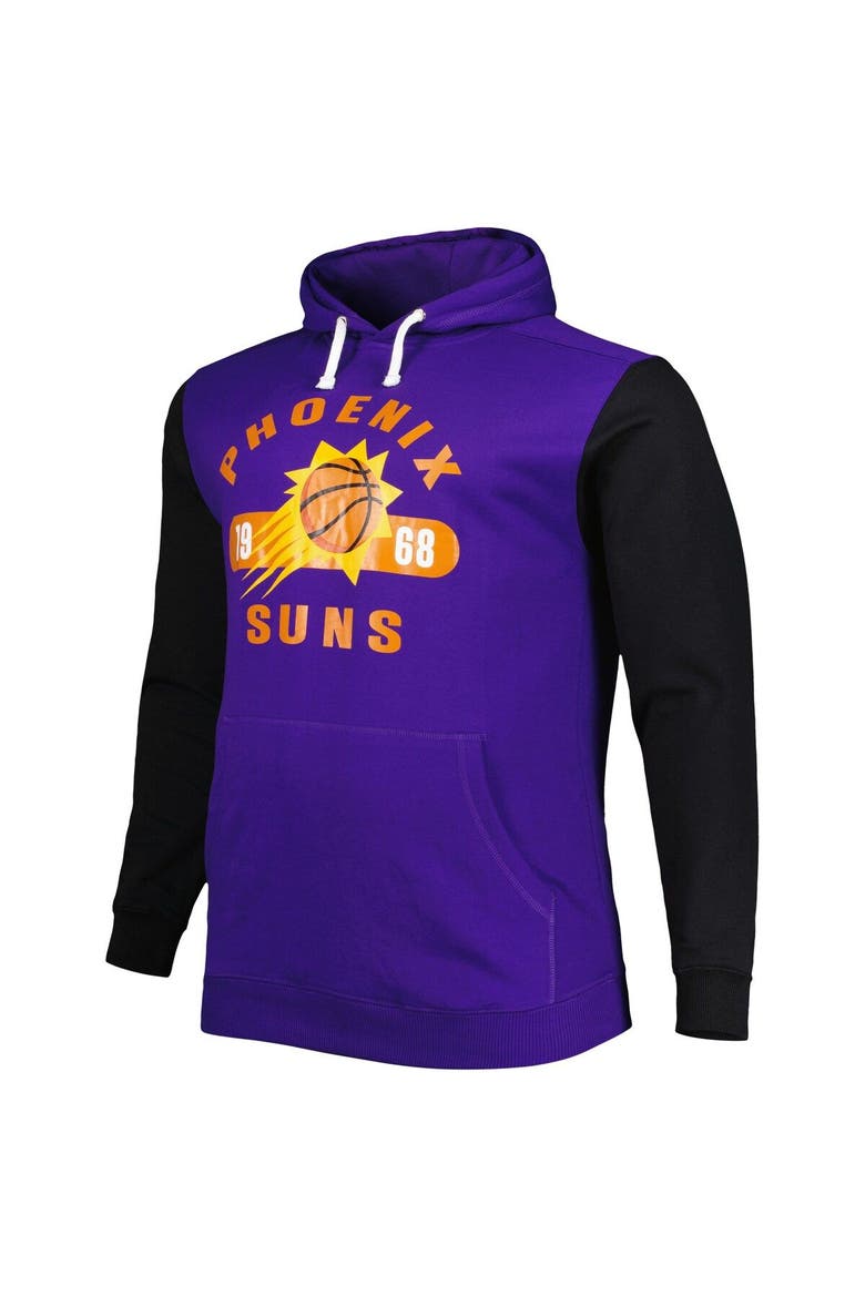 Men's Fanatics Branded Purple/Black Phoenix Suns Big & Tall Bold Attack Pullover Hoodie, Alternate, color, Purple