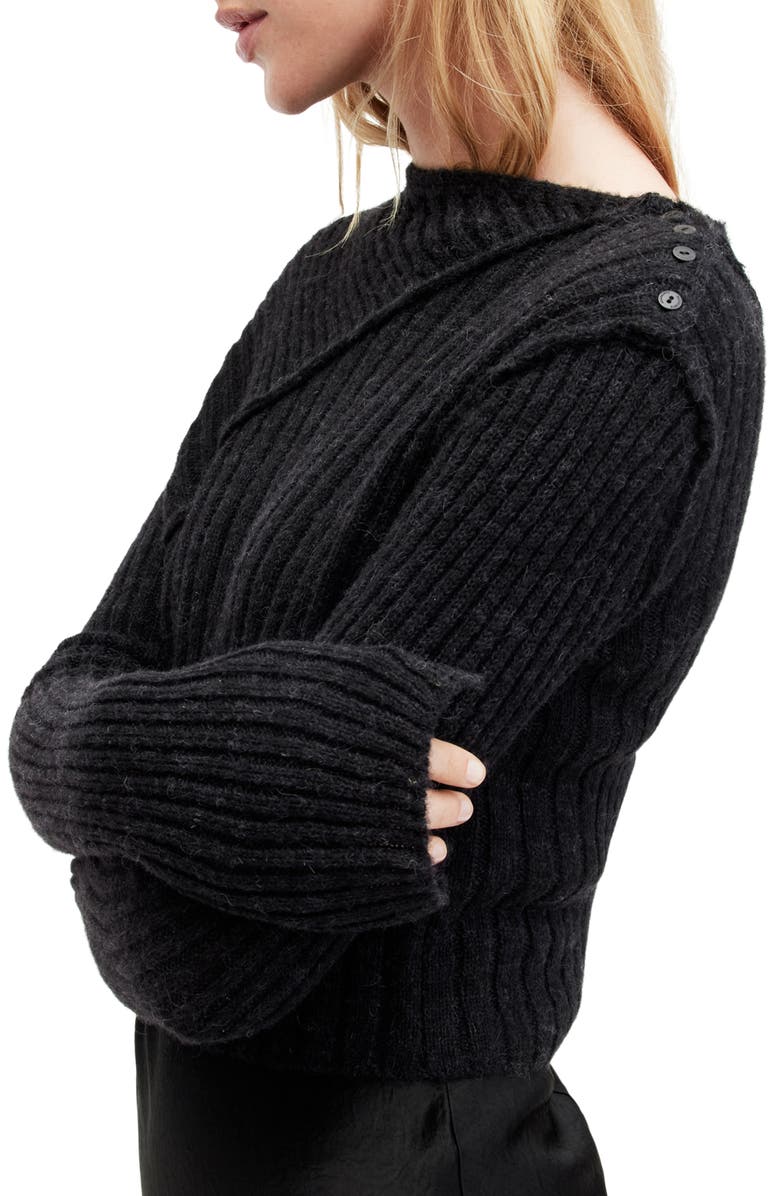 AllSaints Amos Two-Piece Sweater & Satin Dress, Alternate, color, 