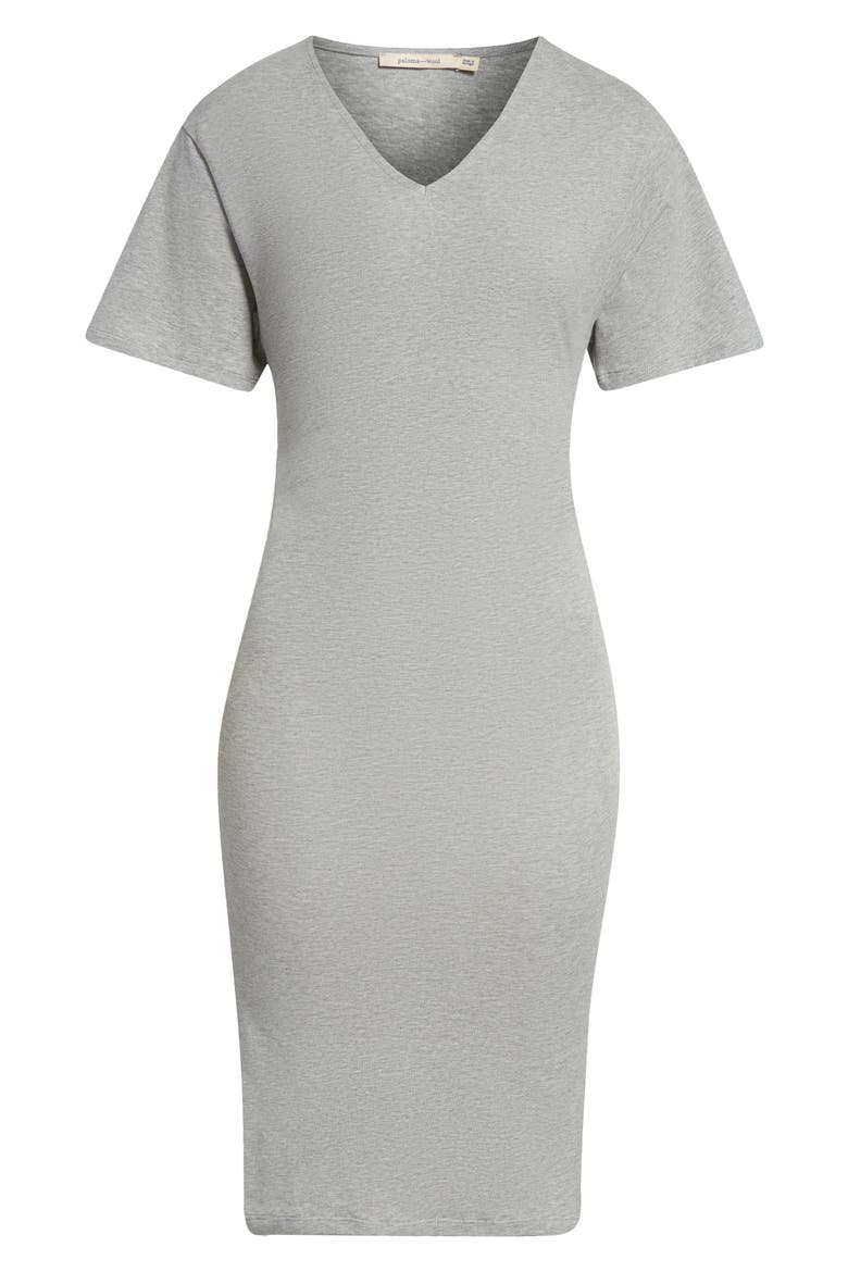 Mes Stretch Cotton T-Shirt Dress, Alternate, color, GREY