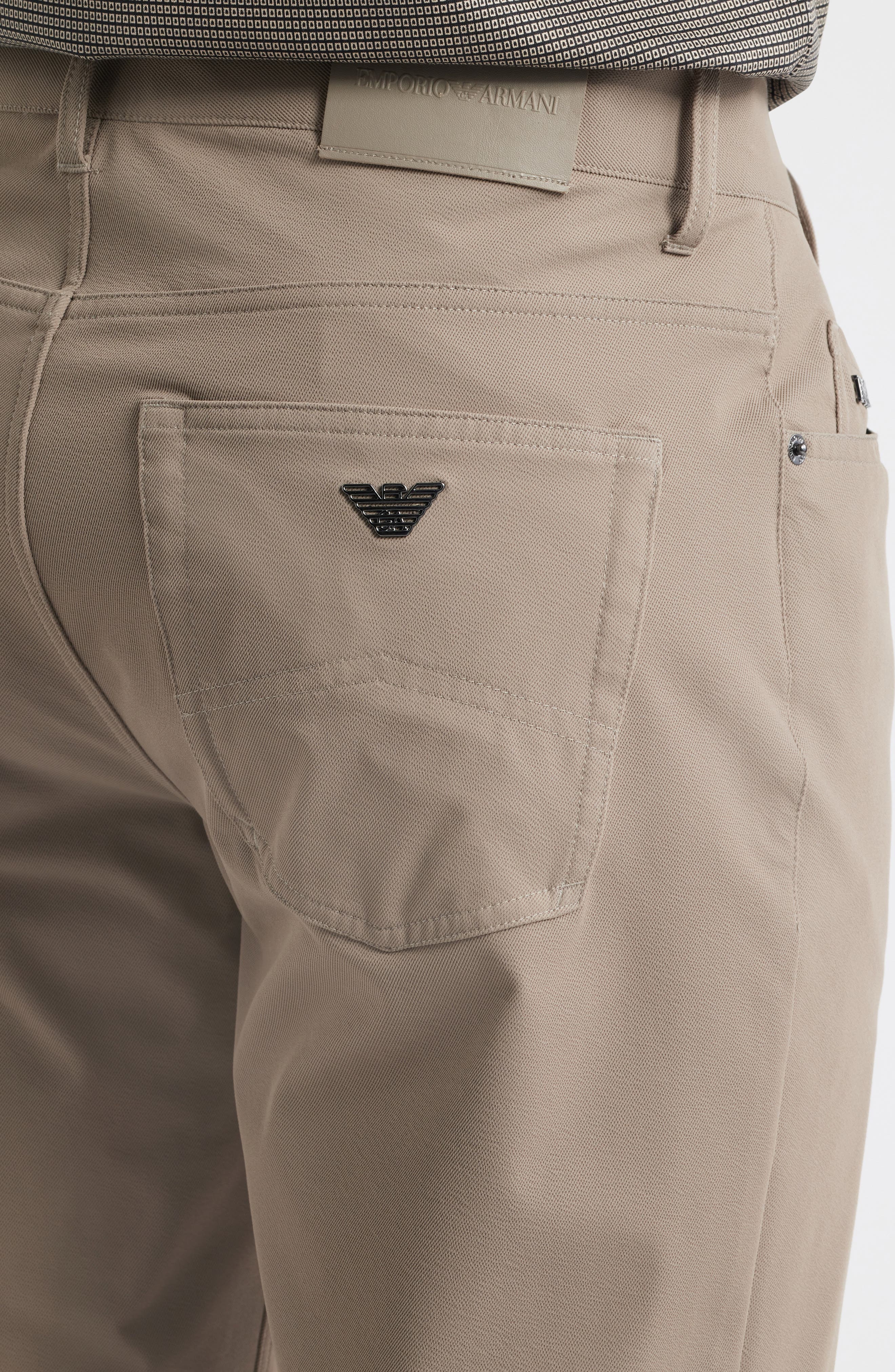 Emporio Armani Techno Five-Pocket Straight Leg Stretch Twill Pants