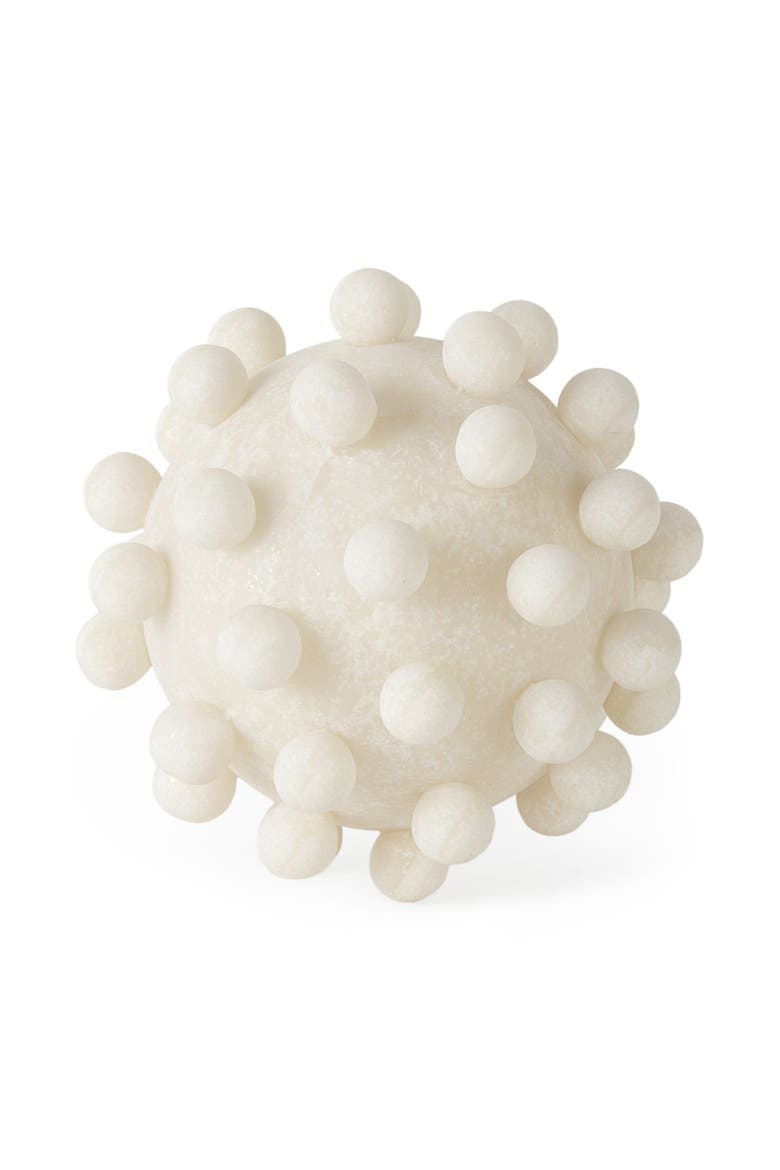 Malo Resin Sphere Decorative Object, Main, color, Beige