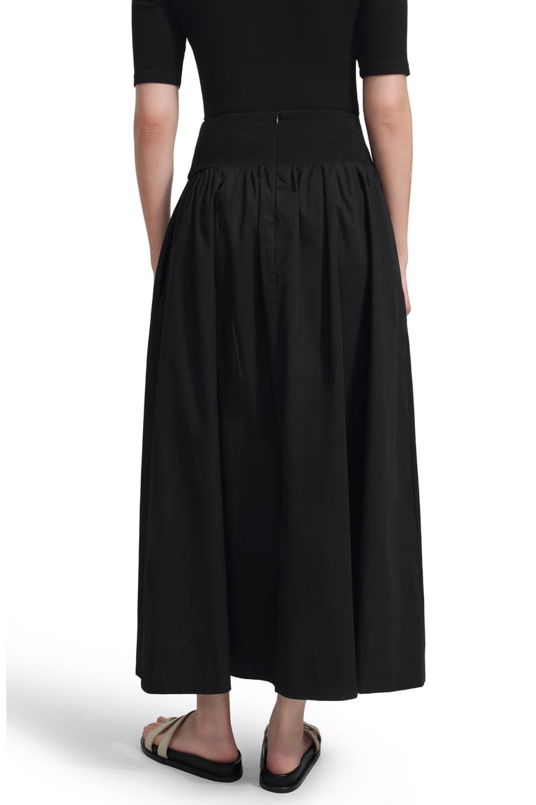 Throop Cotton Poplin Maxi Skirt, Alternate, color, BLACK