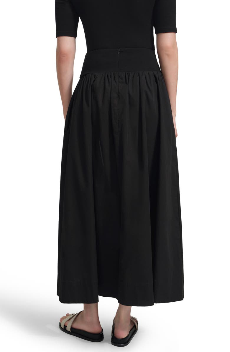 Marcella Throop Cotton Poplin Maxi Skirt, Alternate, color, Black