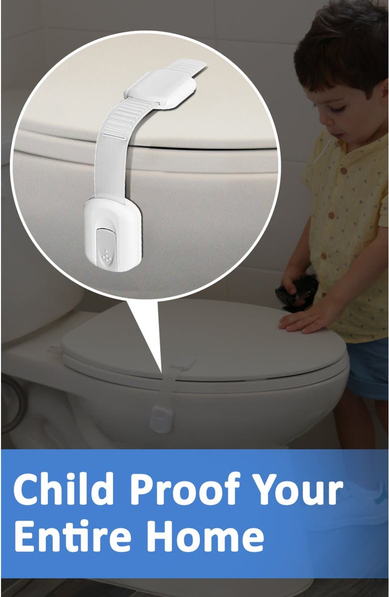 Jool Baby Multi-Use Safety Strap Locks Multi Use Strap Lock, Alternate, color, White 12 Pack