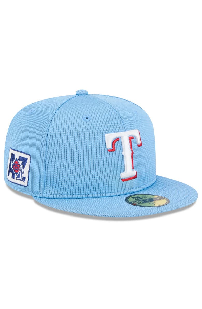 New Era Men's New Era  Light Blue Texas Rangers 2025 Spring Training 59FIFTY Fitted Hat, Alternate, color, 