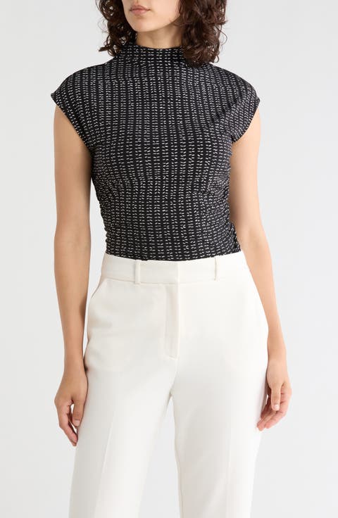Funnel Neck Jersey Top