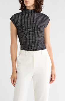 Funnel Neck Jersey Top