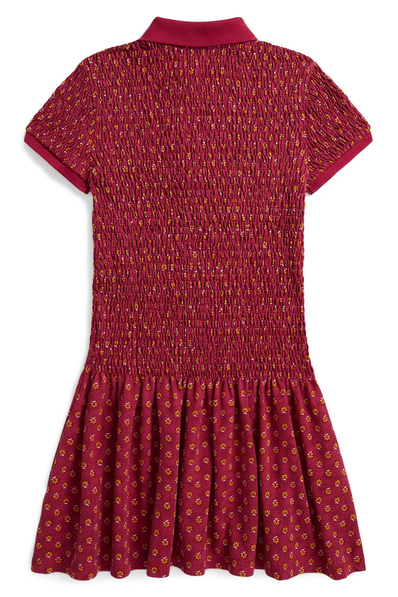 Kids' Smocked Polo Dress, Alternate, color, PURPLE MULTI