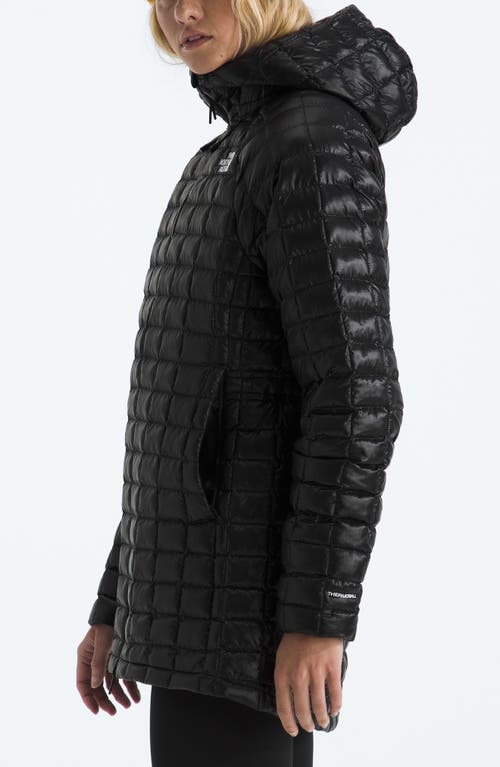 The North Face Thermoball Quilted Hooded Parka In Black