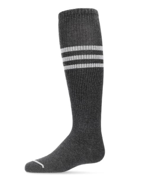 Thin Ribbed Sport Stripe Knee High Socks