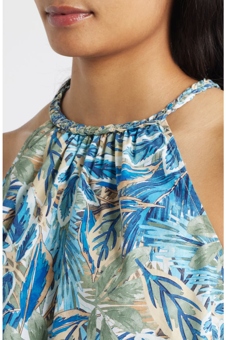 Frond Grove Cotton Poplin Top, Alternate, color, CROISSANT