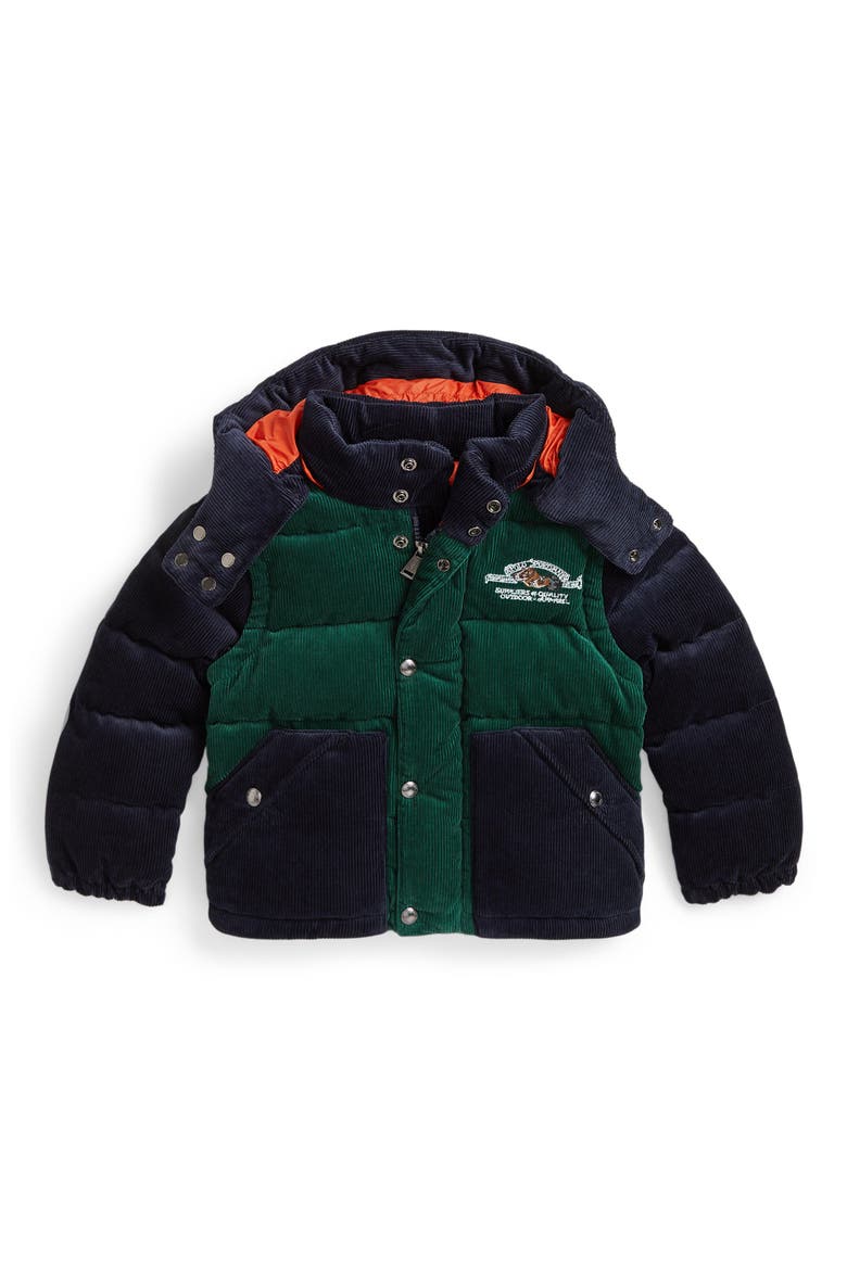 Kids' Corduroy Down & Feather Fill Jacket, Main, color, MULTI