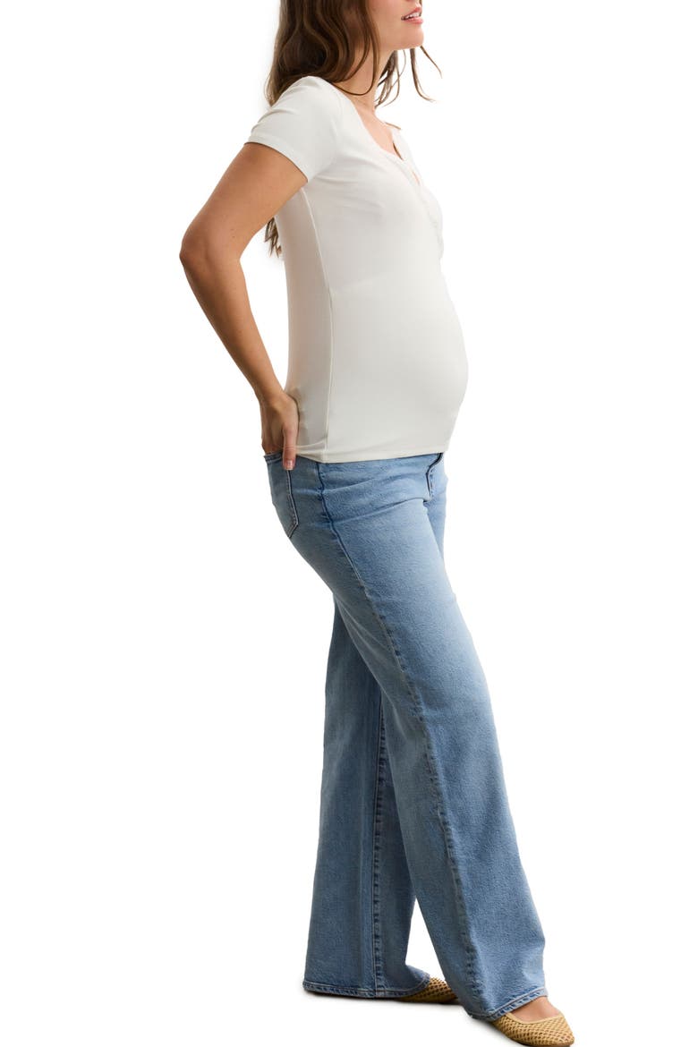 The Softest Rib Nursing Tee, Alternate, color, White