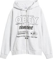 Obey Persistent Movement Graphic Zip Hoodie