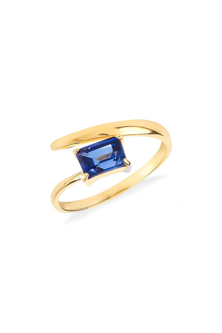 Gemstone Bypass Ring, Main, color, BLUE