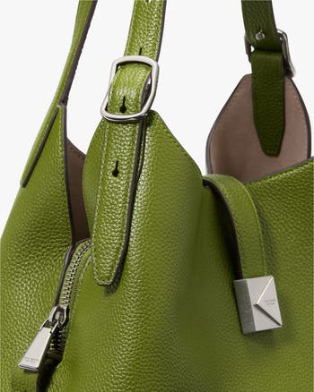 deco pebbled leather shoulder bag
