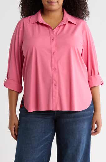 Lysse Connie Roll Tab Button-Up Shirt