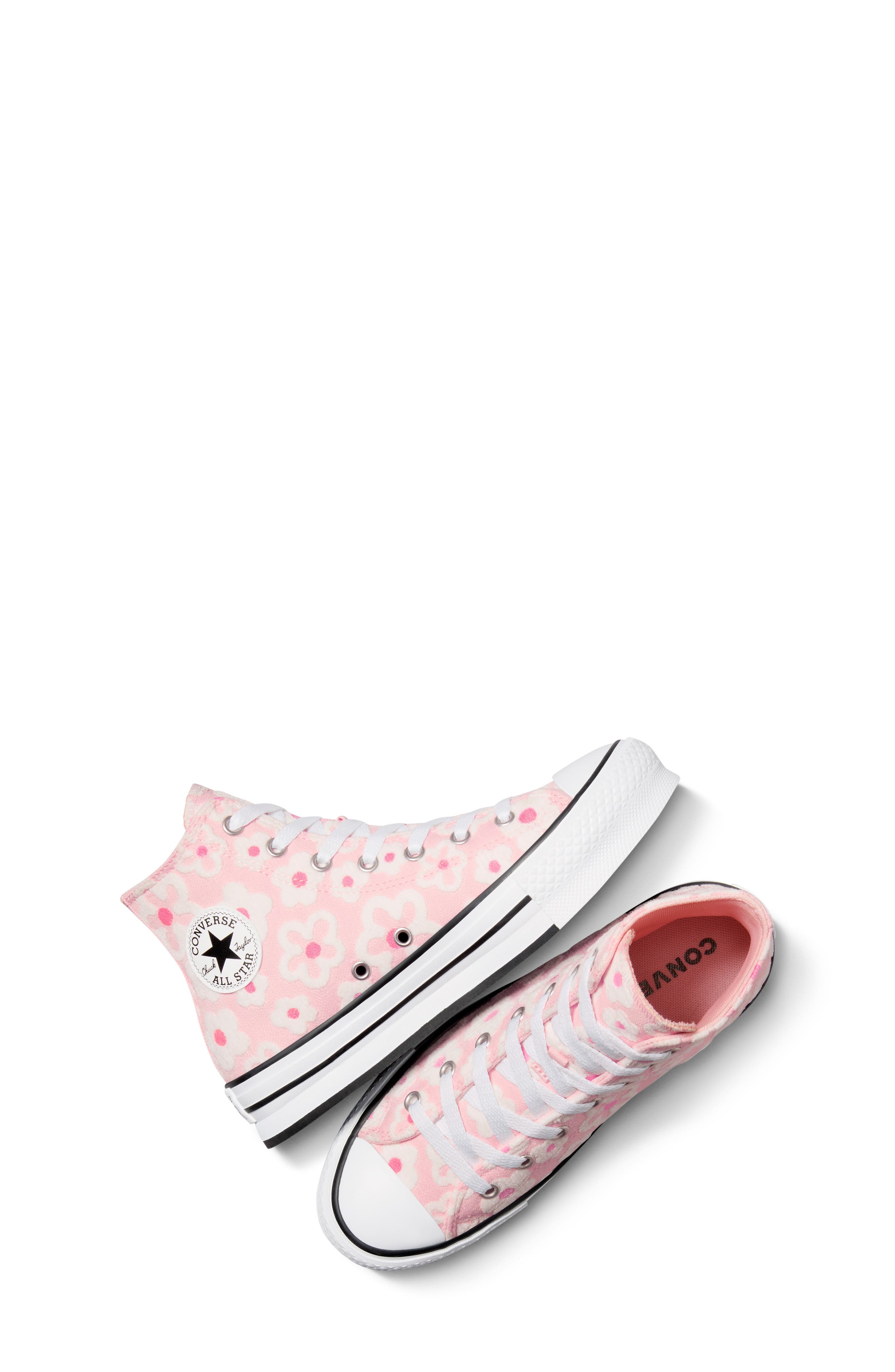 Converse Kids' Chuck Taylor<sup>®</sup> All Star<sup>®</sup> EVA Lift High Top Sneaker, Alternate, color, Donut Glaze/Oops Pink