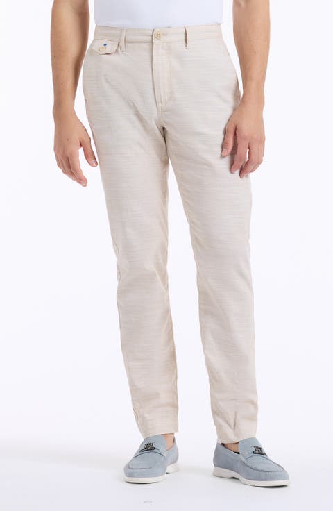 Dixton Straight Leg Cotton & Linen Pants