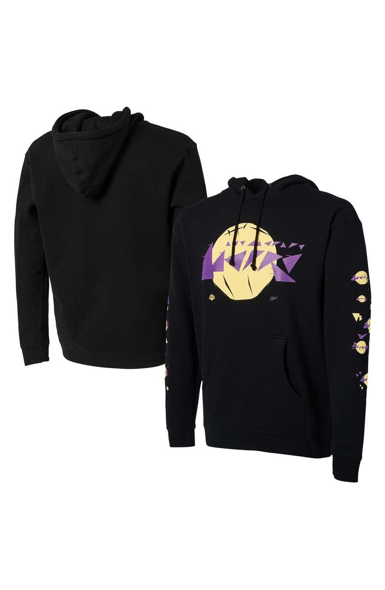 NBA X Naturel Men's NBA x Naturel Black Los Angeles Lakers No Caller ID Pullover Hoodie, Main, color, Black