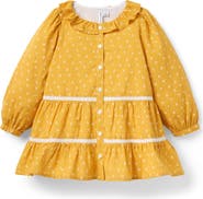 Janie and Jack Floral Lace Trim Tiered Dress