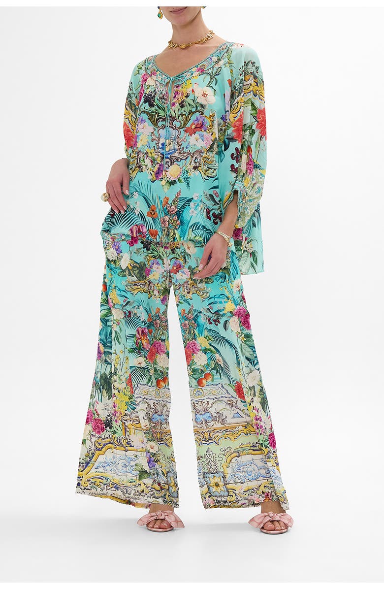 Camilla Raglan Sleeve Blouse With Cuff Gardens Of Queluz, Main, color, 