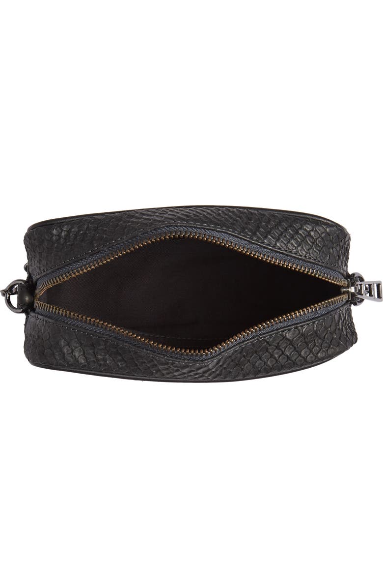 Zadig & Voltaire XS Boxy Savage Croc Embossed Leather Crossbody Bag, Alternate, color,