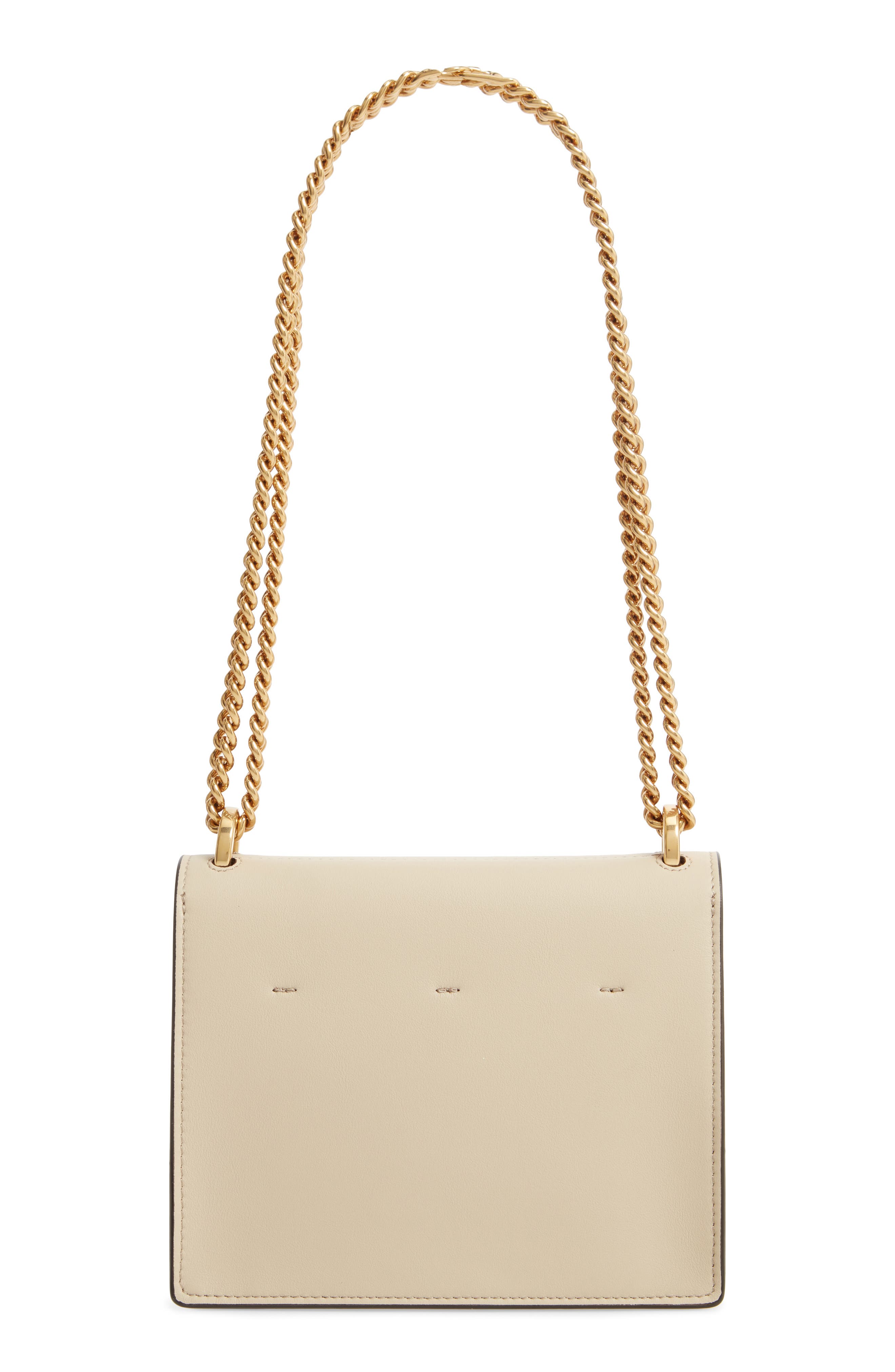 Small Kan U Leather Shoulder Bag, Alternate, color, CLOUD/ VIBRATO GOLD