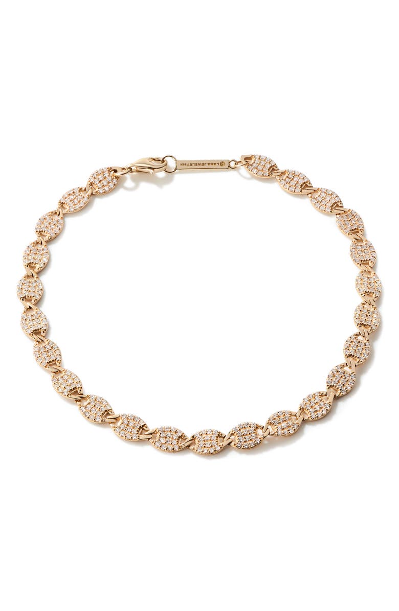 LANA 14K Gold Diamond Nude Link Bracelet, Main, color,