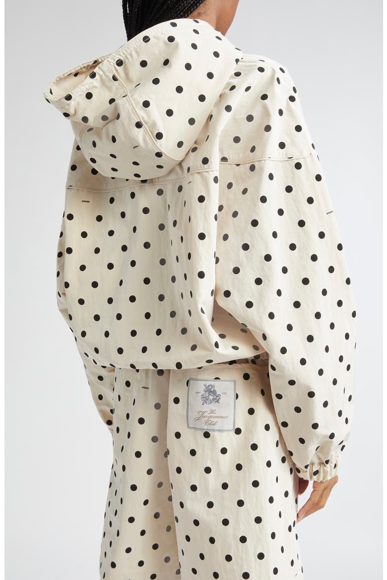 The Bateau Polka Dot Windbreaker, Alternate, color, PRINT DOTS LOGO OFF-WHITE